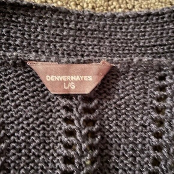 Denver Hayes Crochet Black Shrug Vest size small - Picture 4 of 4